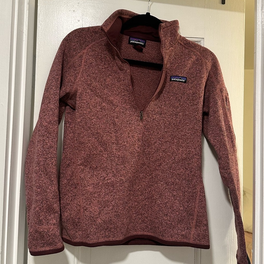 Patagonia Better Sweater 1/4 Zip Fleece Size Small Mauve - Picture 2 of 6